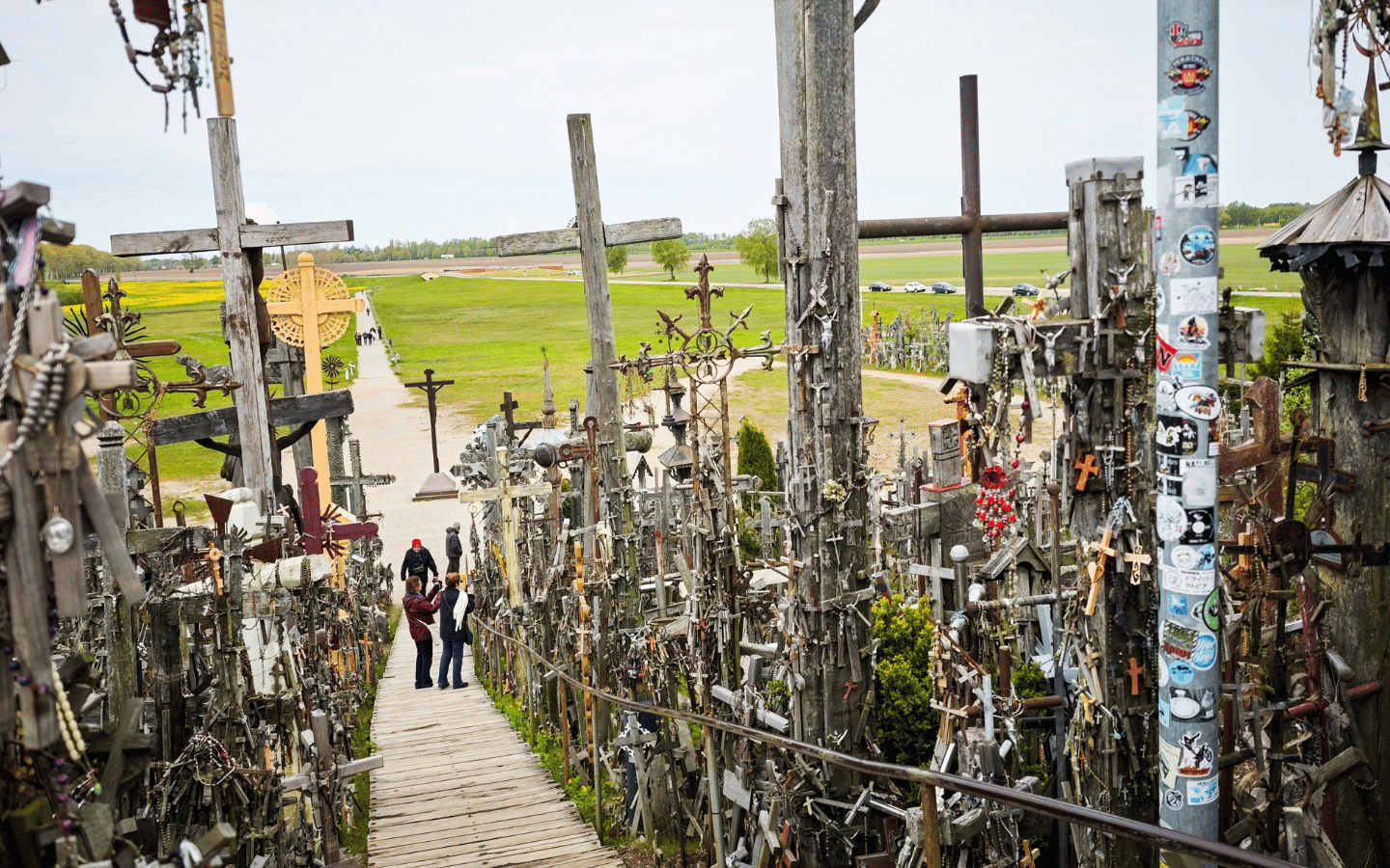 The Hill of Crosses in Lithuania.