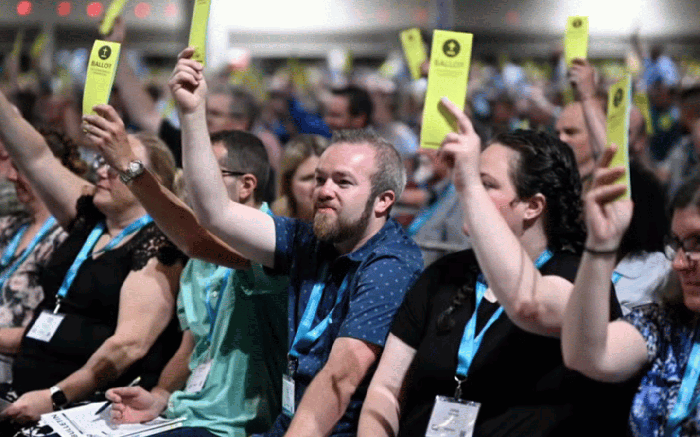 Messengers vote at the 2026 SBC Annual Meeting.