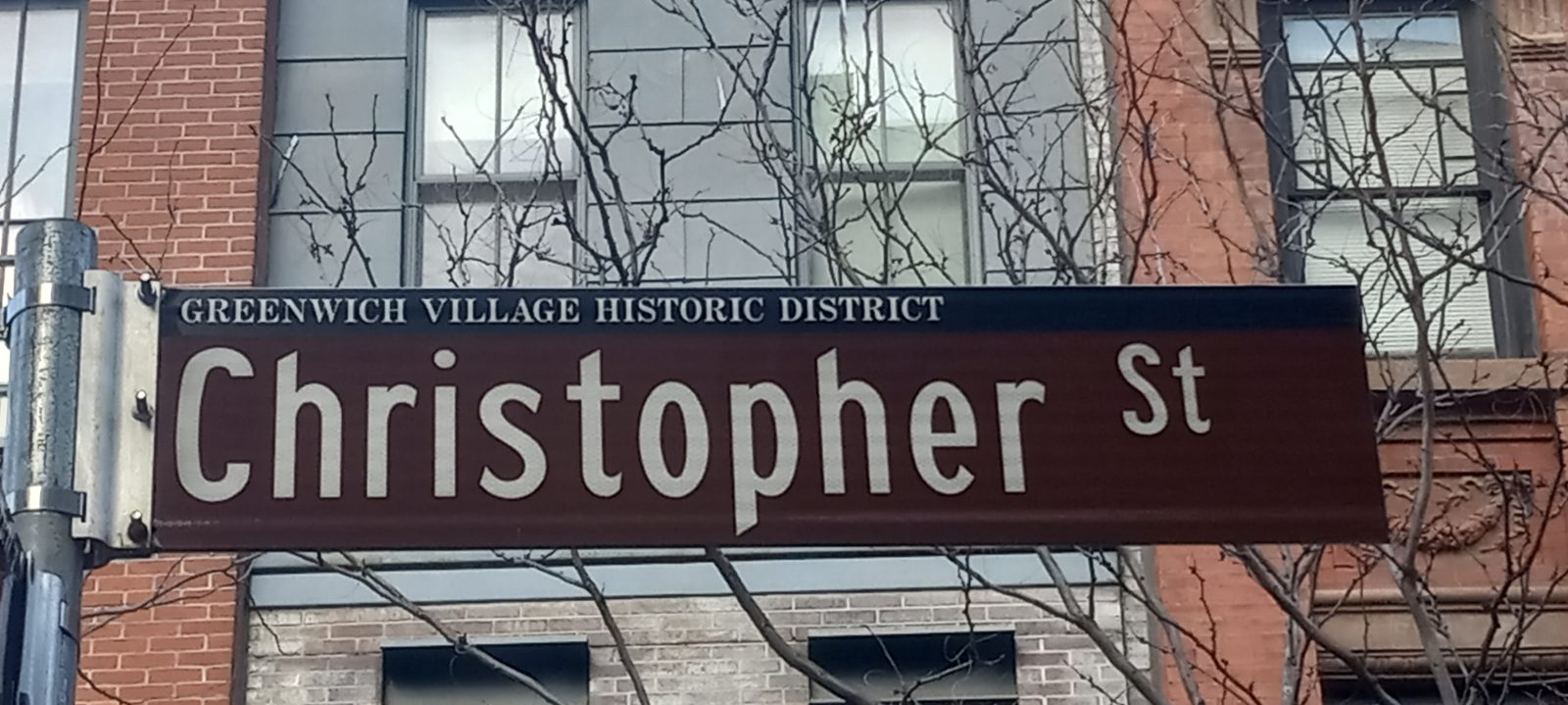 Christopher Street sign in Greenwich Village