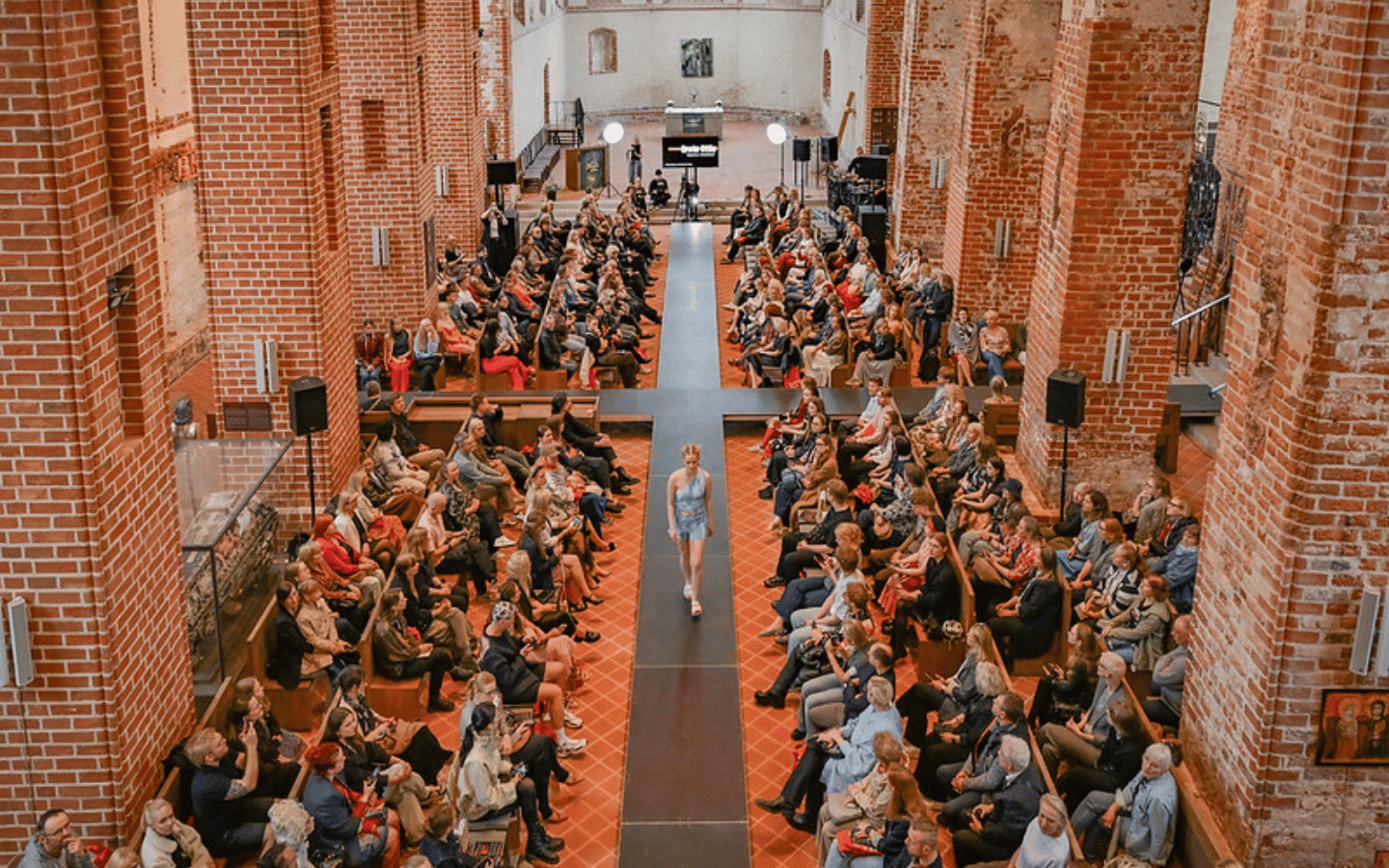 The runway at the Move-Movement-Dance fashion show.