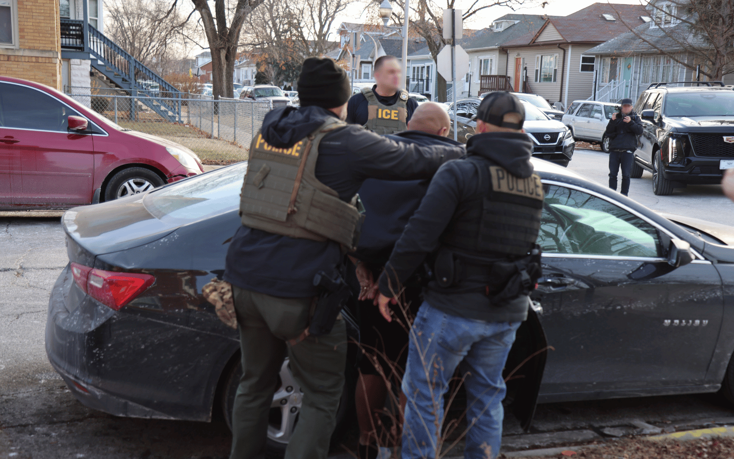 A 2025 ICE raid in Chicago.