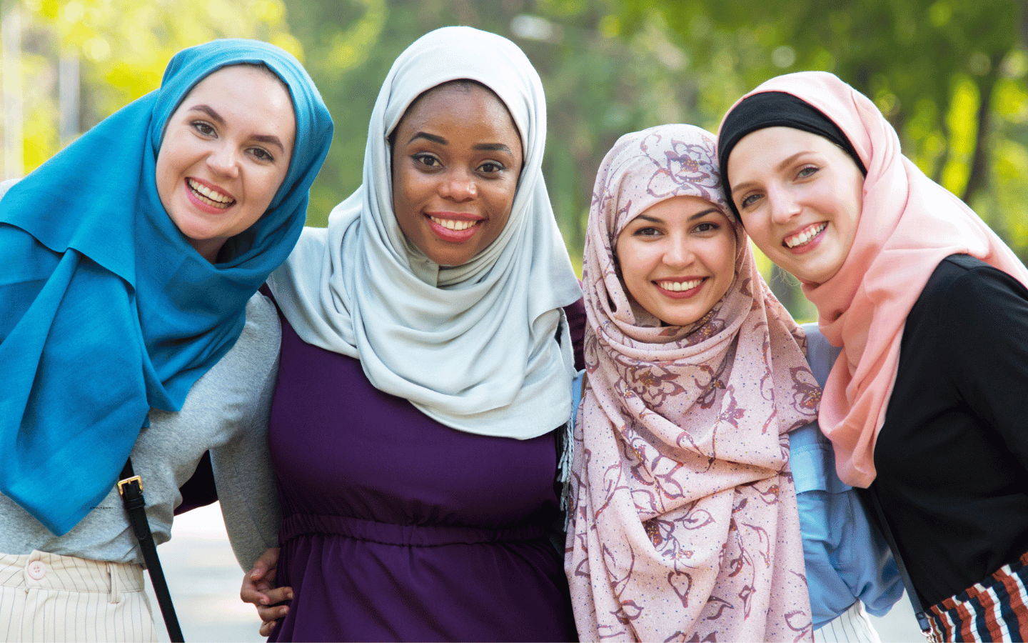 Women wearing hijabs.