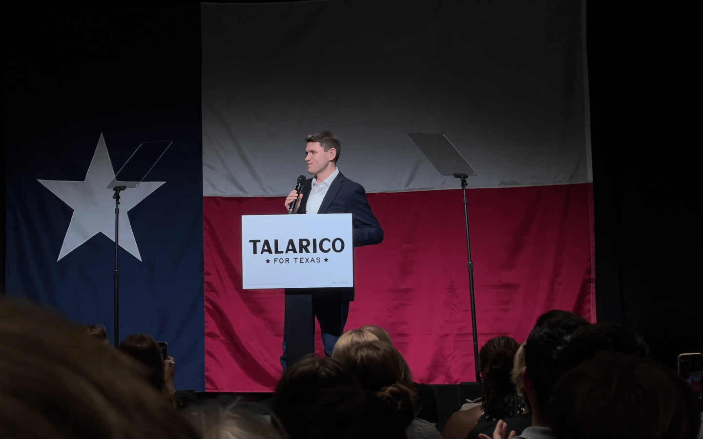 James Talarico speaks at Baylor University.
