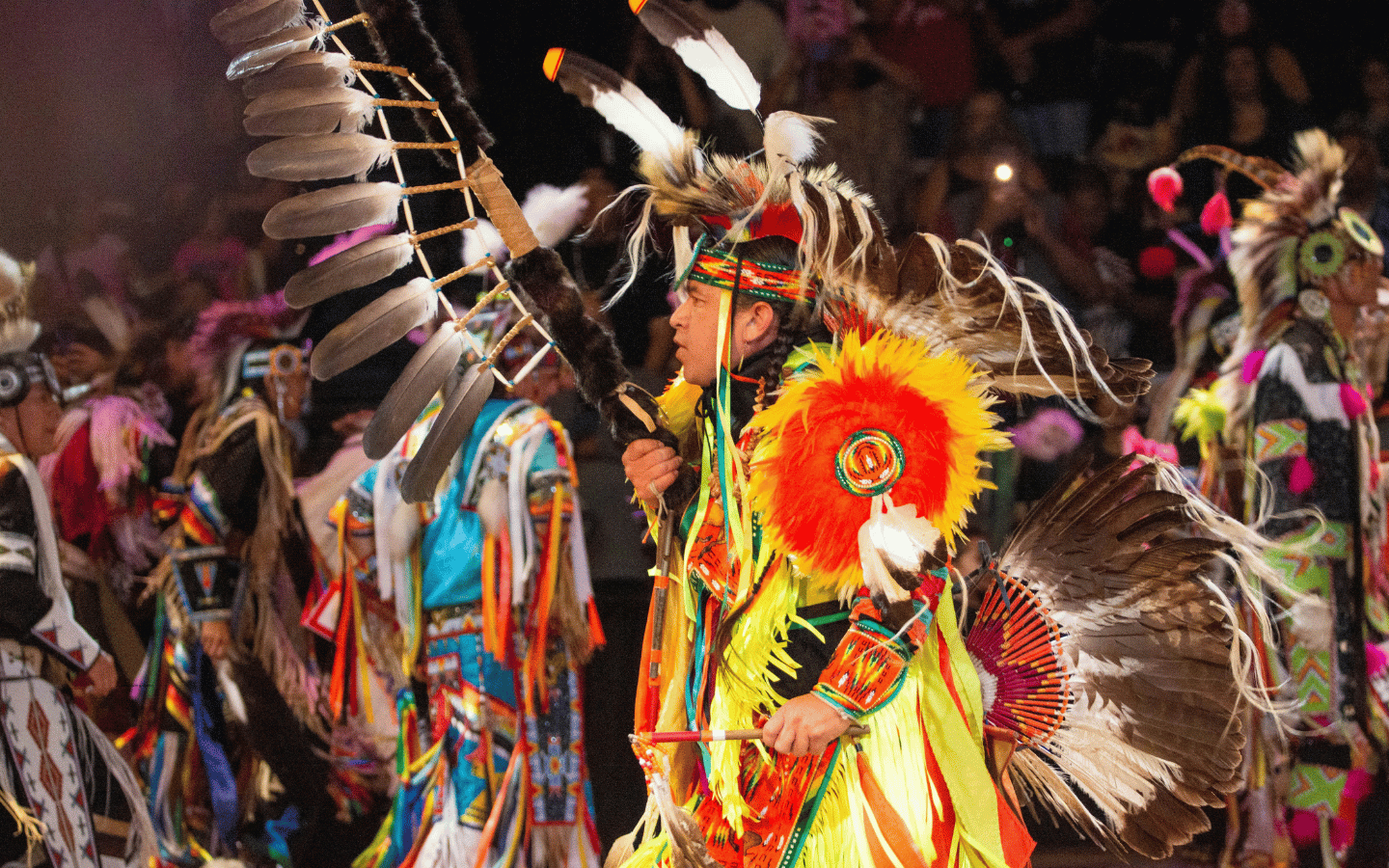 Native American Fancy Dancers in Temeculah.