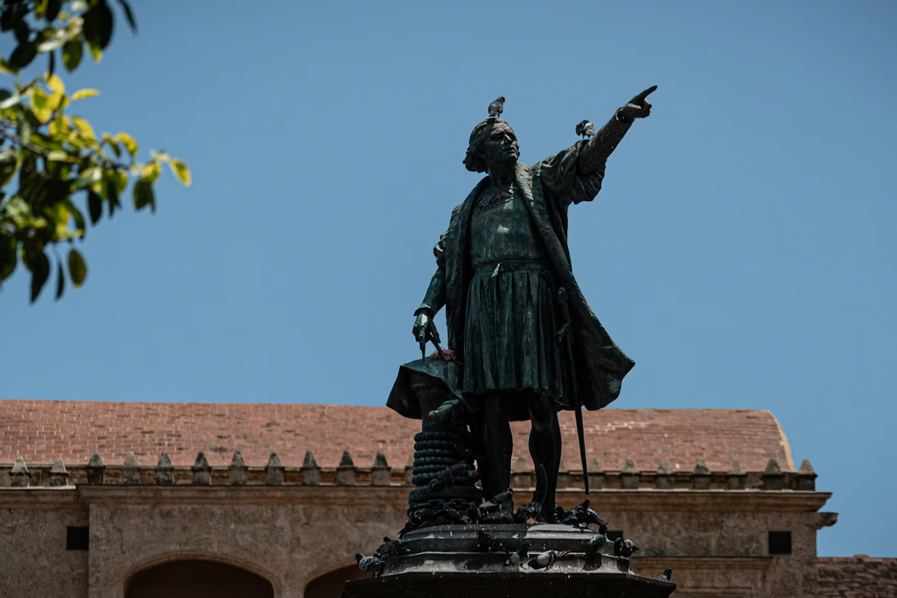 A statue of Christopher Columbus in Santo Domingo, Dominican Republic.